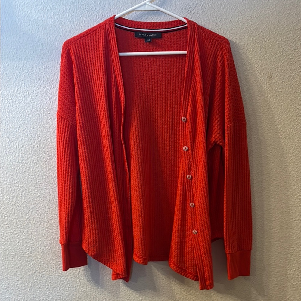 Tommy Hilfiger waffle knit button down size small